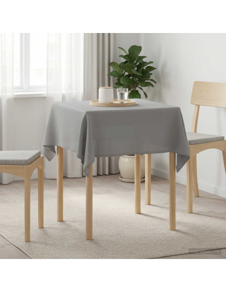 Tovaglia da Tavolo 5 pz Grigio Chiaro 90 x 90 cm Poliestere