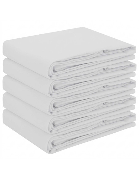 Tovaglia da Tavolo 5 pz Bianco 110 x 140 cm Poliestere