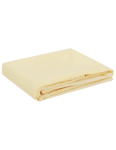 Tovaglia da Tavolo 5 pz Bianco Crema Ø 140 cm Poliestere