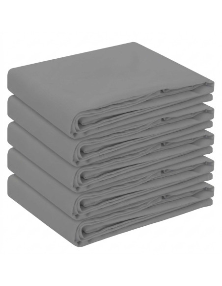 Tovaglia da Tavolo 5 pz Grigio Chiaro 110 x 140 cm Poliestere