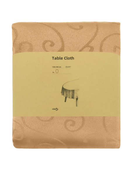 Tovaglia da Tavolo 5 pz Ovale Beige 130 x 180 cm