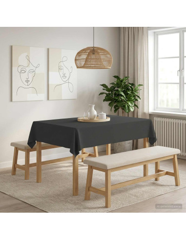 Tovaglia da Tavolo 5 pz Rettangolare Grigio Scuro 110 x 140 cm