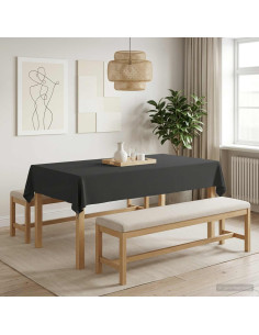 Tovaglia da Tavolo 5 pz Rettangolare Grigio Scuro 110 x 160 cm