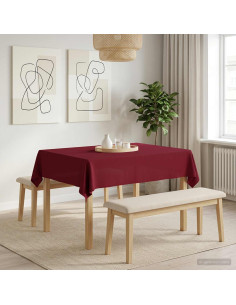 Tovaglia da Tavolo 5 pz Rettangolare Rosso Vino 110 x 140 cm