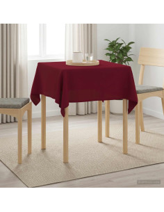 Tovaglia da Tavolo 5 pz Rosso Vino 90 x 90 cm Poliestere