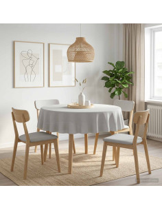 Tovaglia da Tavolo 5 pz Rotondo Bianco Ø 160 cm