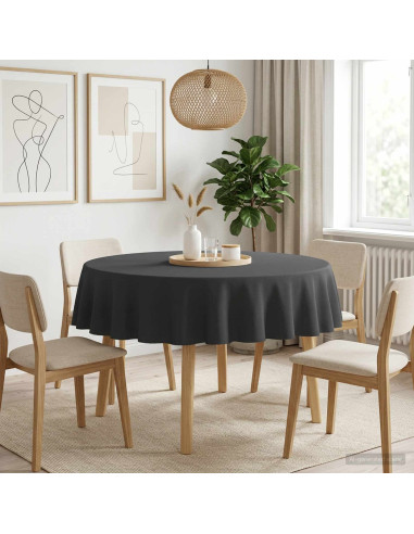 Tovaglia da Tavolo 5 pz Rotondo Grigio Scuro Ø 140 cm