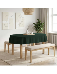 Tovaglia da Tavolo 5 pz Verde Scuro 130 x 180 cm Poliestere