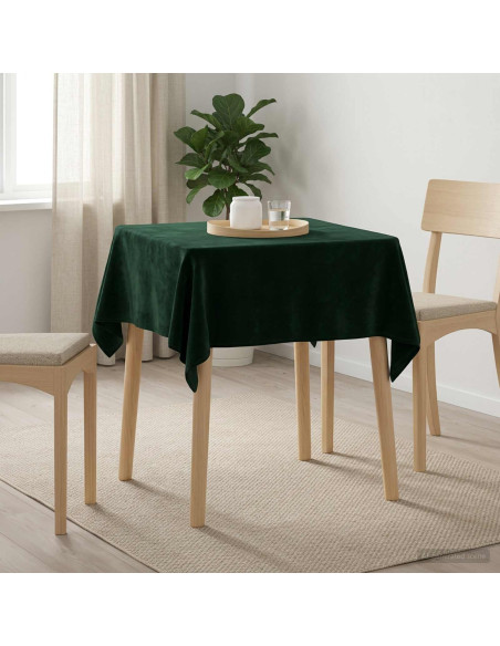 Tovaglia da Tavolo 5 pz Verde Scuro 140 x 140 cm Poliestere