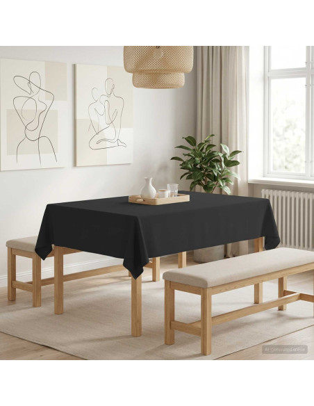 Tovaglia da Tavolo Grigio Scuro 140 x 180 cm Poliestere