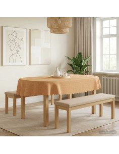 Tovaglia da Tavolo Ovale Beige 130 x 180 cm 2