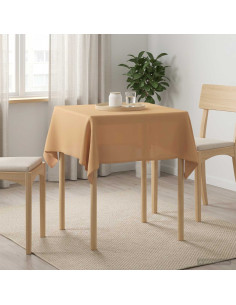 Tovaglia da Tavolo Quadrato Beige 140 x 140 cm Poliestere