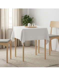 Tovaglia da Tavolo Quadrato Bianco 140 x 140 cm Poliestere