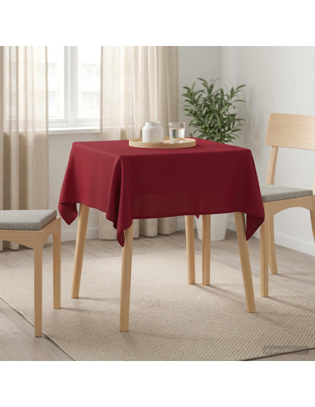 Tovaglia da Tavolo Quadrato Rosso Vino 110 x 110 cm