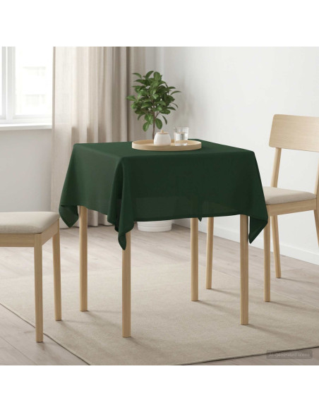 Tovaglia da Tavolo Quadrato Verde Scuro 110 x 110 cm