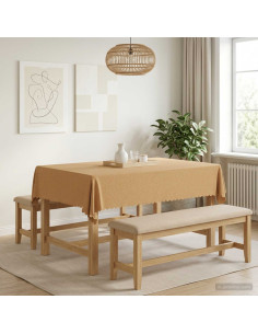 Tovaglia da Tavolo Rettangolare Beige 110 x 140 cm
