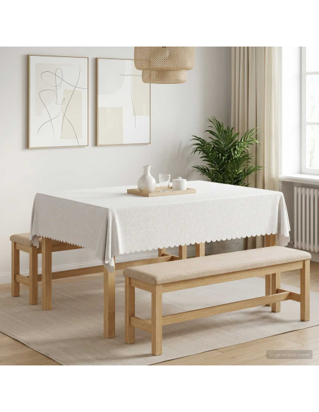 Tovaglia da Tavolo Rettangolare Bianco 110 x 140 cm