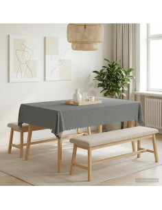 Tovaglia da Tavolo Rettangolare Grigio Chiaro 110 x 140 cm
