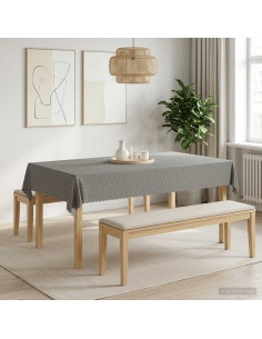Tovaglia da Tavolo Rettangolare Grigio Chiaro 140 x 260 cm