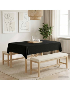 Tovaglia da Tavolo Rettangolare Grigio Scuro 110 x 140 cm