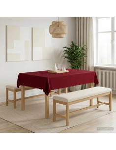 Tovaglia da Tavolo Rettangolare Rosso Vino 140 x 160 cm