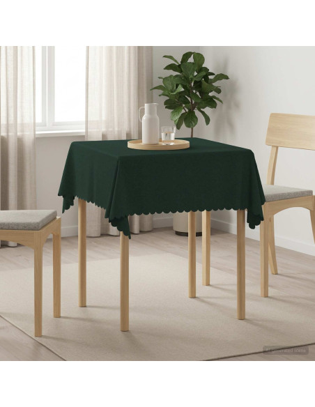 Tovaglia da Tavolo Rettangolare Verde Scuro 140 x 140 cm