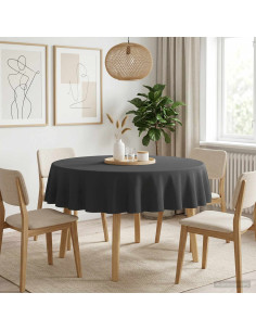 Tovaglia da Tavolo Rotondo Grigio Scuro Ø 180 cm