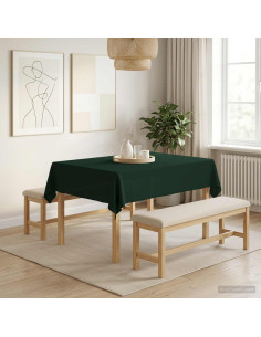Tovaglia da Tavolo Verde Scuro 140 x 180 cm Poliestere