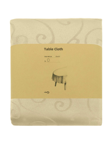 Tovaglia da Tavolo 5 pz Ovale Bianco Crema 130 x 180 cm