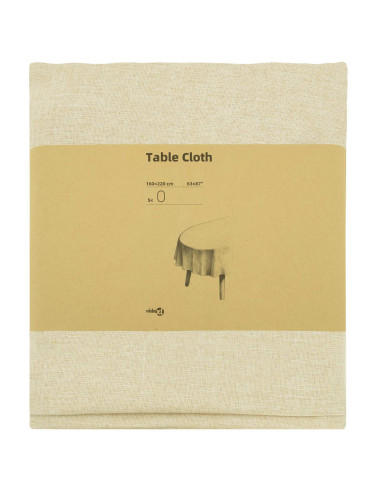 Tovaglia da Tavolo 5 pz Ovale Bianco Crema 160 x 220 cm
