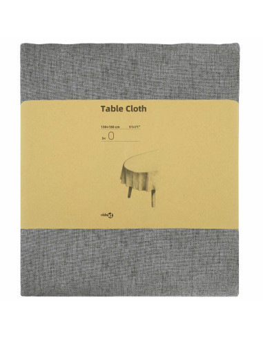Tovaglia da Tavolo 5 pz Ovale Grigio Chiaro 130 x 180 cm