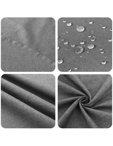 Tovaglia da Tavolo 5 pz Ovale Grigio Chiaro 130 x 180 cm