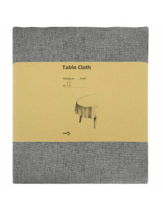 Tovaglia da Tavolo 5 pz Ovale Grigio Chiaro 130 x 220 cm 2