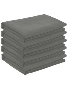 Tovaglia da Tavolo 5 pz Ovale Grigio Chiaro 130 x 220 cm 2