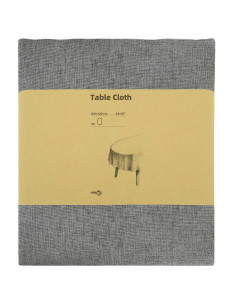 Tovaglia da Tavolo 5 pz Ovale Grigio Chiaro 160 x 220 cm 2