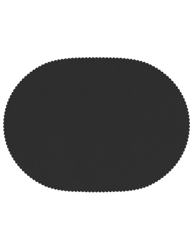 Tovaglia da Tavolo 5 pz Ovale Grigio Scuro 130 x 220 cm