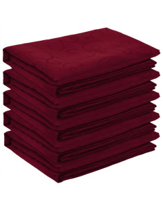 Tovaglia da Tavolo 5 pz Ovale Rosso Vino 130 x 220 cm 2