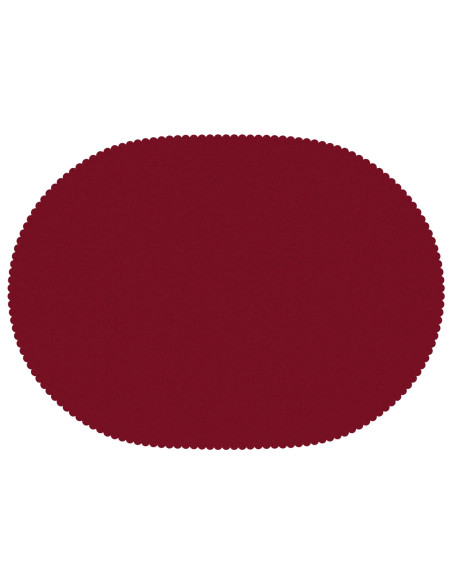 Tovaglia da Tavolo 5 pz Ovale Rosso Vino 160 x 220 cm