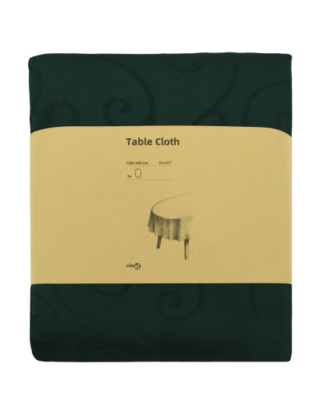 Tovaglia da Tavolo 5 pz Ovale Verde Scuro 130 x 180 cm