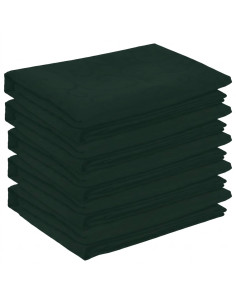 Tovaglia da Tavolo 5 pz Ovale Verde Scuro 130 x 220 cm 2