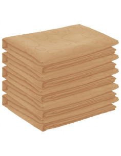 Tovaglia da Tavolo 5 pz Quadrato Beige 110 x 110 cm 2