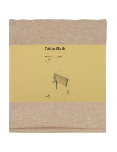 Tovaglia da Tavolo 5 pz Quadrato Beige 90 x 90 cm