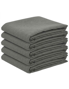 Tovaglia da Tavolo 5 pz Quadrato Grigio Chiaro 90 x 90 cm 2