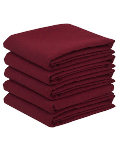 Tovaglia da Tavolo 5 pz Quadrato Rosso Vino 110 x 110 cm 2