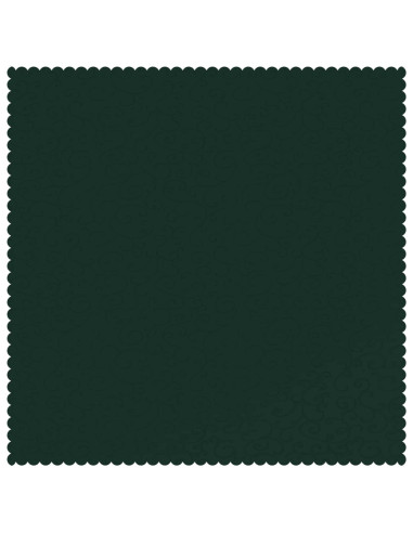 Tovaglia da Tavolo 5 pz Quadrato Verde Scuro 110 x 110 cm