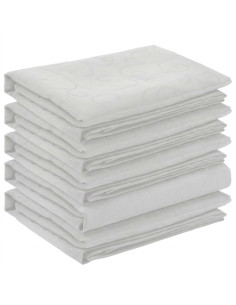 Tovaglia da Tavolo 5 pz Rettangolare Bianco 140 x 160 cm 2