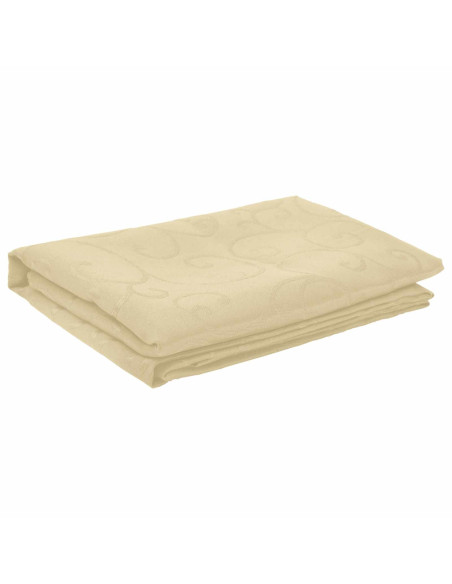 Tovaglia da Tavolo 5 pz Rettangolare Bianco Crema 140 x 160 cm