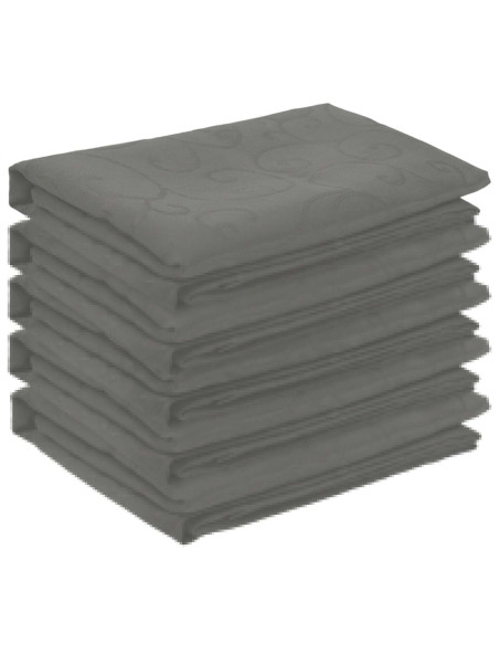 Tovaglia da Tavolo 5 pz Rettangolare Grigio Chiaro 140 x 140 cm
