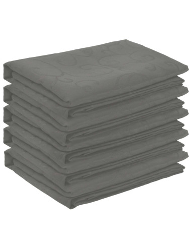 Tovaglia da Tavolo 5 pz Rettangolare Grigio Chiaro 140 x 160 cm