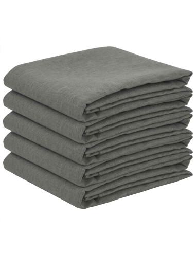 Tovaglia da Tavolo 5 pz Rettangolare Grigio Chiaro 140 x 200 cm